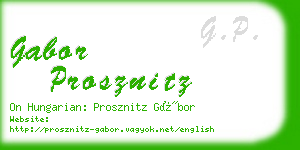 gabor prosznitz business card